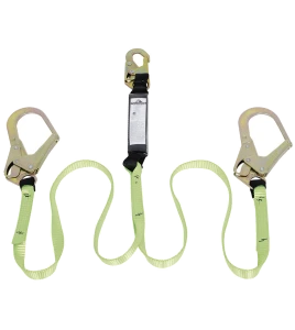 Longe  en «Y» de Peakworks avec cordon amortisseur interne intégré et 2 mousquetons  pour échafaudage, 110-220 lb.