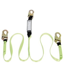 Peakworks Y-lanyard with an energy absorbing pack and a 1 in polyester webbing,110-220 lb