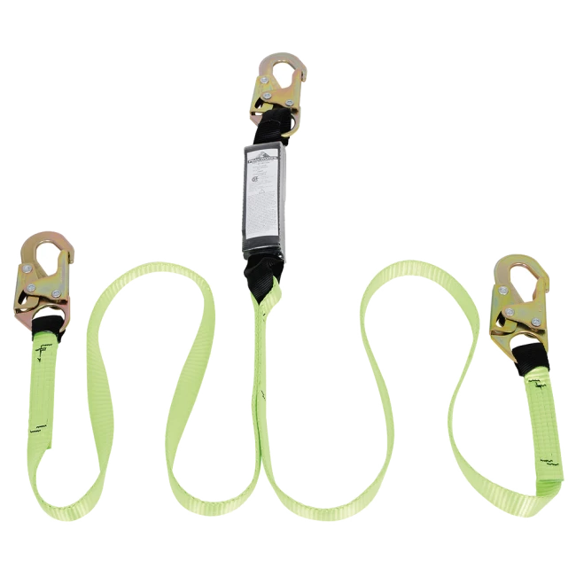Longe  en «Y» par Peakworks avec enveloppe amortisseur et 2 mousquetons standard, 110-220 lb