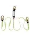Longe  en «Y» par Peakworks avec enveloppe amortisseur et 2 mousquetons standard, 110-220 lb
