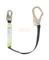 Peakworks polyester web lanyard with a Shock Pack energy absorber and a rebar hook, 200-350 lb