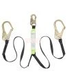 Peakworks Y-lanyard with an energy absorbing inner core and a strong polyester webbing, 200-350 lb.