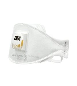 Masque respiratoire N95 avec valve de 3M. Efficace contre particules solides & liquides sans huile. Vendu par boite de 10 unités