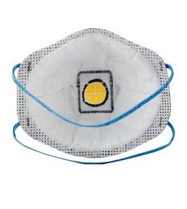Masque P95 de 3M modèle 8576 avec soupape Cool Flow™ contre particules huileuses & gaz acides. Vendu par boite de 10 unités.