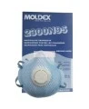 Moldex N95 respirator with valve for protection from liquid, solid & non-oil based particles. Sold per box, 10 units/box.