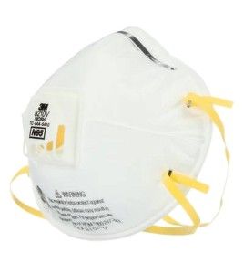 Masque respiratoire N95 avec valve de 3M. Efficace contre particules solides & liquides sans huile. Vendu par boite de 10 unités