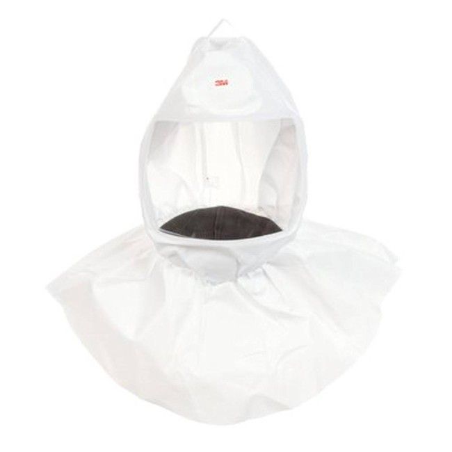3M white polypropylene S-series spare hooded facepiece compatible with RS950 head harness for respiratory protection. One size. 3M white polypropylene S-series spare hooded facepiece compatible with RS950 head harness for respiratory protection. One size.