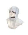 3M white S-series hood for respiratory protection systems in pharmaceutical facilities. One-size-fits-all.