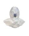 3M white S-series hood for respiratory protection systems in pharmaceutical facilities. One-size-fits-all.