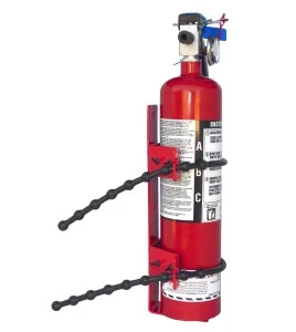 Amerex 860 heavy-duty vehicle rubber strap bracket for 5 lb portable fire extinguishers, 2-3/4 to 4.25 inches