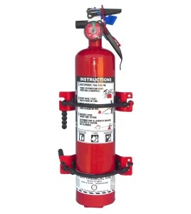 Amerex 860 heavy-duty vehicle rubber strap bracket for 5 lb portable fire extinguishers, 2-3/4 to 4.25 inches