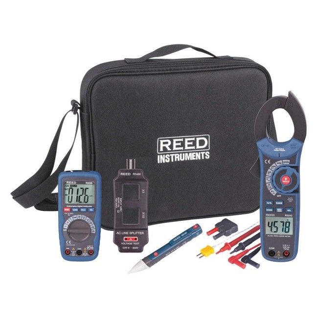 Trousse combo à multimètre, pince ampèremétrique, détecteur de tension et autres. Trousse combo à multimètre, pince ampèremétrique, détecteur de tension et autres.