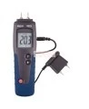 Moisture detector for wood, measuring with spindle or with probe.