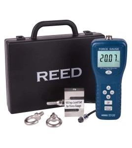 Force gauge/data logger to measure tension & compression. Capacity: 100kg. Includes a load cell sensor, 2m cable & tote bag.