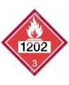 Placard avec numéro UN, 10-3/4 po X 10-3/4 po. Pour le transport des matières dangereuses