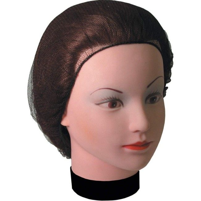 Brown nylon tight mesh hair net, 100 units. Brown nylon tight mesh hair net, 100 units.