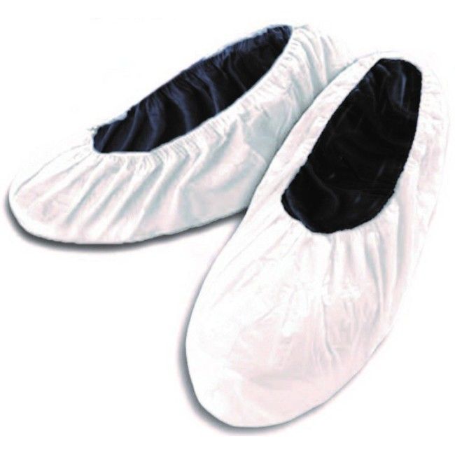 Couvre chaussure blanc en microporous avec antidérapant, boite de 300 unités Couvre chaussure blanc en microporous avec antidérapant, boite de 300 unités
