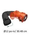 Allegro 12" explosion-proof axial blower kit with polyethylene shell and 25' (7.62 m) conductive duct