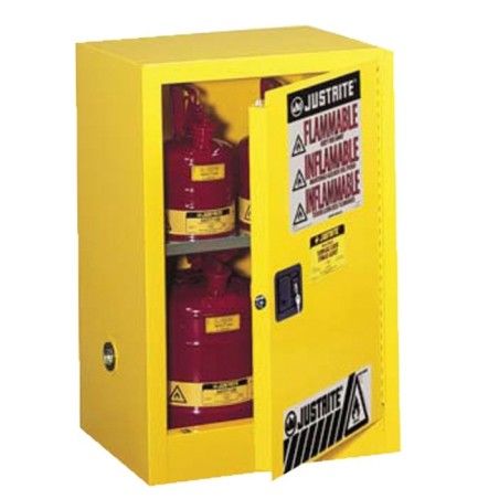 Armoire murale 12 gallons US (45 L) pour liquides inflammables, conforme FM, NFPA et OSHA.