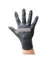 4 mils ambidextrous powder-free black nitrile disposable gloves. 