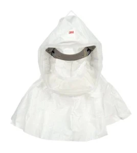 3M complete Versaflo powered air purifying respirator (PAPR) kit for pharmaceutical and health facilities. Hood facepiece.