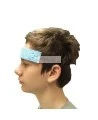 Blue sponge sweat catcher headband with black elastic, 25 pack