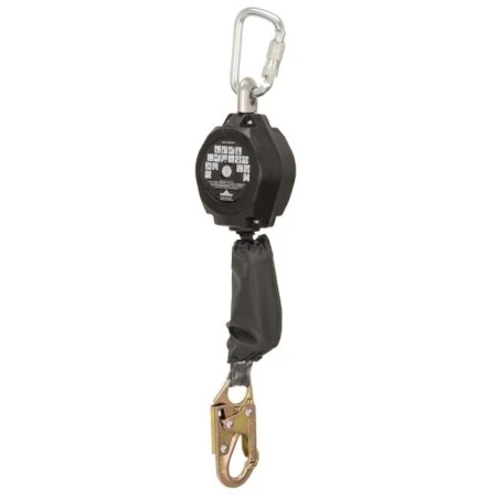 Sangle rétractable à bord d'attaque de12 pi modèle SRL-80302-12LE de Peakworks 1 mousqueton à bague rotative et Dyneema
