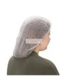 Bonnet bouffant plissé jetable Zenith blanc fait de polypropylène non-tissé, grandeur 24po, vendus en paquet de 100