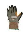 ASTM/ANSI A9 TenActiv cut resistant glove coated nitrile foam, reinforced with leather at the thumb and index finger crossing