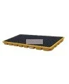 Yellow ESP low retention platform with 2-barrel storage capacity, sturdy model, sold individually