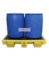 Yellow retention platform, 51.5 X 36 X 15 in. for two X 205 liters (45 gal.imp.), capacity of 230 litres (50.6 gal. Imp)