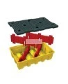 Plateforme modèle 89X57X23 po, pour entreposer deux (2) cages de réservoir GRV ou IBC capacité de 1200 litres (263.9 gal. Imp)