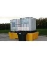 Plateforme modèle 89X57X23 po, pour entreposer deux (2) cages de réservoir GRV ou IBC capacité de 1200 litres (263.9 gal. Imp)
