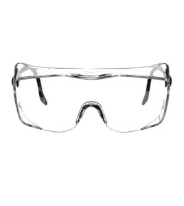 Lunette de sécurité OX pour protection oculaire par-dessus des lunettes de prescription par 3M. Lentille de polycarbonate clair.