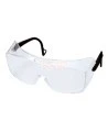 3M OX protective eyewear with DX anti-fog treated clear polycarbonate lens for over-the-glass coverage for prescription glasses.