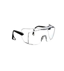 Lunette de sécurité OX pour protection oculaire par-dessus des lunettes de prescription par 3M. Lentille de polycarbonate clair.