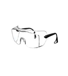 Lunette de sécurité OX pour protection oculaire par-dessus des lunettes de prescription par 3M. Lentille de polycarbonate clair.