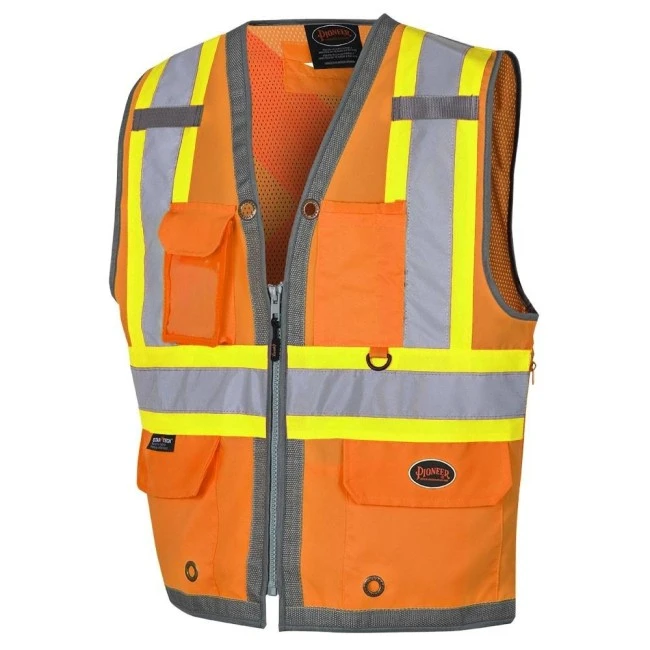 High-visibility orange surveyor vest with 12 pockets class 2 level 2 High-visibility orange surveyor vest with 12 pockets class 2 level 2