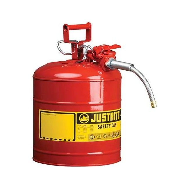 Bidon d'acier pour liquides inflammables, type 2, 2.5 gallons, approuvé FM, UL, OHSA. Bidon d'acier pour liquides inflammables, type 2, 2.5 gallons, approuvé FM, UL, OHSA.