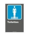 Affiche CDN «Toilette» pour femme de langue française: langues, formats et matériaux variés + options