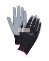 Black Zenith glove, economical, 13-gauge polyester knit coated with porous nitrile, sold by the pair, sizes (7 to 11)