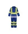 Terra blue, unlined coveralls with reflective stripes., sold individually