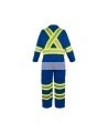 Terra blue, unlined coveralls with reflective stripes., sold individually
