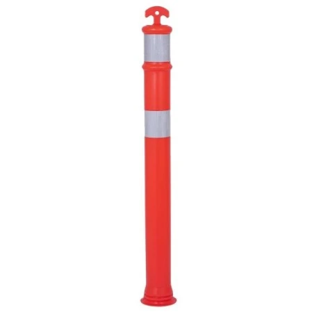 High-visibility retroreflective road sign made of low-density polyethylene, 47 in high, orange color, sold individually