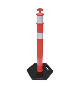 High-visibility retroreflective road sign made of low-density polyethylene, 47 in high, orange color, sold individually