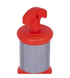 High-visibility retroreflective road sign made of low-density polyethylene, 47 in high, orange color, sold individually