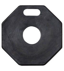 Black stabilizer for pole, delineator post, variety of weights, made of durable, strong and odorless polyethylene (PE)