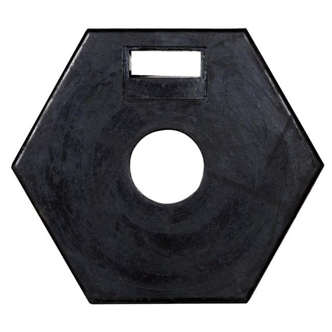 Black stabilizer for pole, delineator post, variety of weights, made of durable, strong and odorless polyethylene (PE)