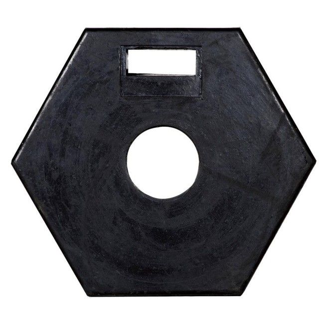Black stabilizer for pole, delineator post, variety of weights, made of durable, strong and odorless polyethylene (PE)