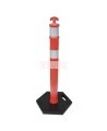Stabilisateur noir pour poteau ou délinéateur, variété de poids, fabriqué en polyéthylène (PE) durable, résistant et sans odeur